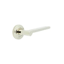 Burlington - Fitzrovia Door Handles On Chamfered Rose  - Polished Nickel - BUR15KIT158 - Choice Handles