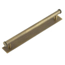 Hoxton Wenlock Cabinet Handles 224mm Ctrs Plain Backplate - Antique Brass - HOX-160AB-5060AB - Choice Handles