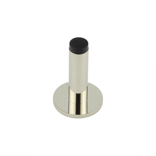 Burlington - Plain Wall Mounted Door Stops Knurled Rose  - Polished Nickel - BUR-970PN-969PN - Choice Handles