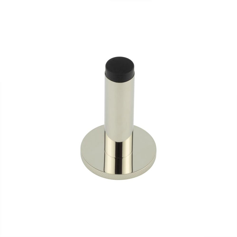 Burlington - Plain Wall Mounted Door Stops Knurled Rose  - Polished Nickel - BUR-970PN-969PN - Choice Handles