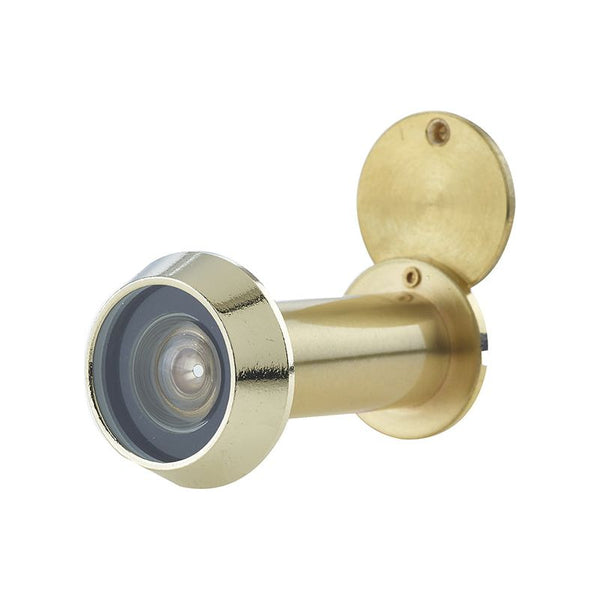 Jedo - 184 Degree Door Viewers to Fit 35-55mm Doors FD30/60 C/W Intumescent - Satin Brass - JV944SB - Choice Handles