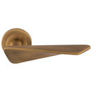 Manital Intona Lever On Round Rose - Antique Brass - IN5AB - Choice Handles