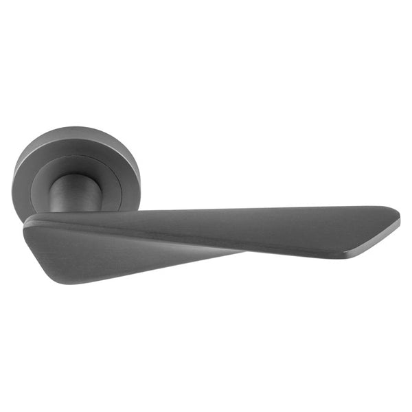Manital Intona Lever On Round Rose - Anthracite - IN5ANT - Choice Handles