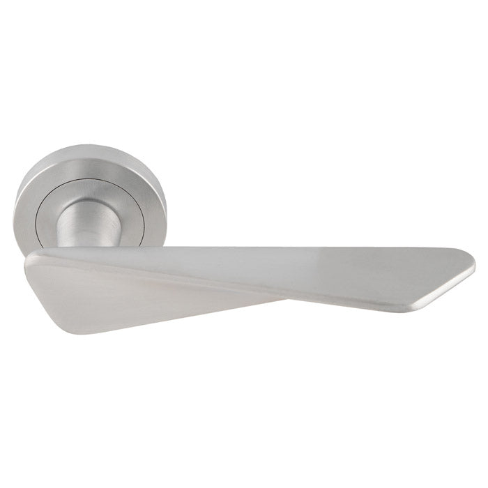 Manital Intona Lever On Round Rose - Satin Chrome - IN5SC - Choice Handles