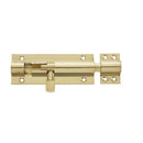 Frelan Hardware Straight Brass Barrel Bolt 100mm x 38mm - Polished Brass - J1001PB-4 - Choice Handles