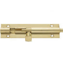 Frelan Hardware Straight Brass Barrel Bolt 150mm x 38mm - Polished Brass - J1001PB-6 - Choice Handles
