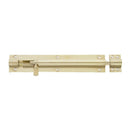 Frelan Hardware Straight Brass Barrel Bolt 200mm x 38mm - Polished Brass - J1001PB-8 - Choice Handles