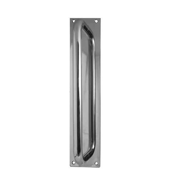 Aluminium Pull Handles w/ Plate 375x75mm Satin Anodised Aluminium - J1602 - Choice Handles