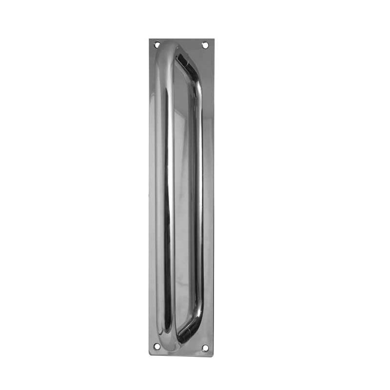 Aluminium Pull Handles w/ Plate 375x75mm Satin Anodised Aluminium - J1602 - Choice Handles