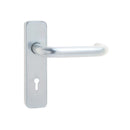 19mm Round Bar Door Handle on Lockplate Satin Anodised Aluminium - J4670B - Choice Handles