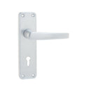 Jedo - Contract Door Handle on Lockplate - Satin Anodised Aluminium - J5601 - Choice Handles