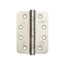 Frelan -   Radius Ball Bearing Hinges 102 X 76 X 3mm Grade 11 Fire Rated Stainless Steel  - Satin Nickel - J8500RSN (Pair) - Choice Handles