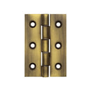 Frelan - Double Phosphor Bronze Washered Hinges 76x50x2.5mm - Antique Brass - J9017AB - Choice Handles