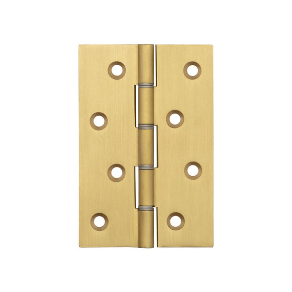 Double Phosphor Bronze Washered Hinges 102x67mm Satin Brass - J9018SB - Choice Handles