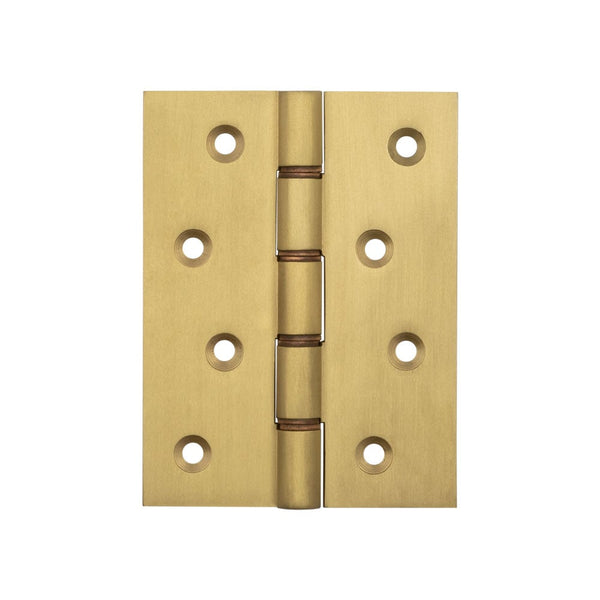 Double Phosphor Bronze Washered Hinges 102x76x3mm Satin Brass - J9019SB - Choice Handles