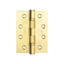 Jedo - Certifire Stainless Steel Grade 13 Ball Bearing Hinges 102x76x3mm - Satin Brass - J9500SB - Choice Handles