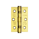 Frelan - Ball Bearing Door Hinges - Satin Stainless Steel, Grade 7 - 76 x 50 x 2mm - Electro Brass - J9502EB - (Pair) - Choice Handles