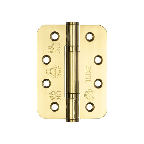 Certifire Stainless Steel Grade 13 Radiused Polymer Bearing Hinges 3 Knuckle (PCK 3) 102x76x3mm Bras - J9633PVD - Choice Handles