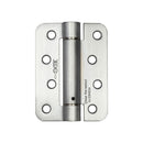 Jedo - Steel Radiused Single Action Spring Hinges 102x76mm (PK of 3) - Satin Chrome - J9800RSC - Choice Handles