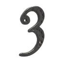 Frelan - Antique Door Numerals No. 3 - Black - JAB15-3 - Choice Handles