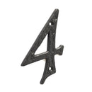 Frelan - Antique Door Numerals No. 4 - Black - JAB15-4 - Choice Handles