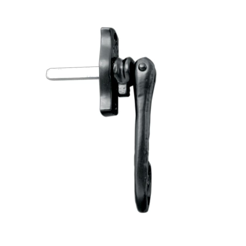 Antique Locking Espagnolette Window Fasteners 100mm spindle 7 x 35 mm Black - JAB19E-LH - Choice Handles