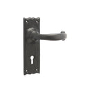 Frelan - Regal Door Handles On Backplate - Lever Lock - Black Antique - JAB1 - Choice Handles