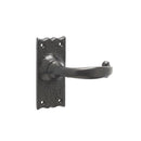 Frelan - Regal Door Handles On Short Backplate - Lever Latch - Black Antique - JAB2 - Choice Handles