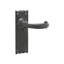 Frelan - Regal Door Handles On Backplate - Lever Latch - Black Antique - JAB2L - Choice Handles