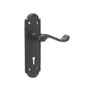 Frelan - Turnberry Door Handles On Backplate - Lever Lock - Black Antique - JAB300 - Choice Handles