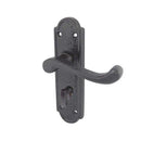 Frelan - Turnberry Door Handles On Backplate - Bathroom - Black Antique - JAB300B - Choice Handles