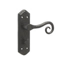 Frelan - Royal Door Handles On Backplate - Bathroom - Black Antique - JAB400B - Choice Handles