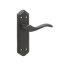 Frelan - Wentworth Door Handles On Backplate - Latch - Black Antique - JAB501 - Choice Handles