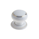 Frelan - Porcelain Mortice Door Knob  - Goldline White - JC20 - Choice Handles