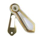 Frelan - Porcelain Covered Standard Profile Escutcheons - White Porcelain With Goldline - JC22 - Choice Handles