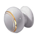 Frelan - Porcelain 38mm Cupboard Door Knob  - Goldline White  - JC24 - Choice Handles