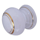 Frelan - Porcelain 50mm Cupboard Door Knob  - Goldline White  - JC26 - Choice Handles