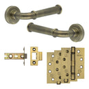 Complete Classic Door Handle Pack - Internal Doors - Antique Brass - JE-A1A-AB - Choice Handles