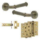 Complete Classic Door Handle Pack - Internal Doors - Antique Brass - JE-A3A-AB - Choice Handles