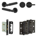 Complete Bloom Door Handle Pack - Bathroom - Black - JE-B6B2-MB - Choice Handles