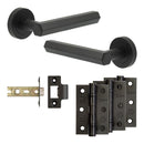 Complete Hex Door Handle Pack - Internal Doors - Black - JE-C2B-MB - Choice Handles