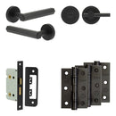 Complete Hex Door Handle Pack - Bathroom - Black - JE-C5B2-MB - Choice Handles