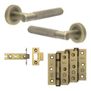 Complete Bari Door Handle Pack - Internal Doors - Antique Brass - JE-D3B-AB - Choice Handles