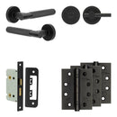 Complete Bari Door Handle Pack - Bathroom - Black - JE-D5A2-MB - Choice Handles