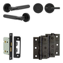 Complete Bari Door Handle Pack - Bathroom - Black - JE-D5B2-MB - Choice Handles