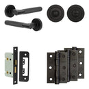 Complete Bari Door Handle Pack - Bathroom - Black - JE-D5B3-MB - Choice Handles
