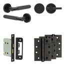 Complete Bari Door Handle Pack - Bathroom - Black - JE-D6A2-MB - Choice Handles