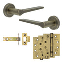 Complete Gio Door Handle Pack - Internal Doors - Antique Brass - JE-E3A-AB - Choice Handles