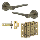 Complete Gio Door Handle Pack - Internal Doors - Antique Brass - JE-E3B-AB - Choice Handles