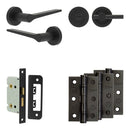 Complete Gio Door Handle Pack - Bathroom - Black - JE-E5B2-MB - Choice Handles